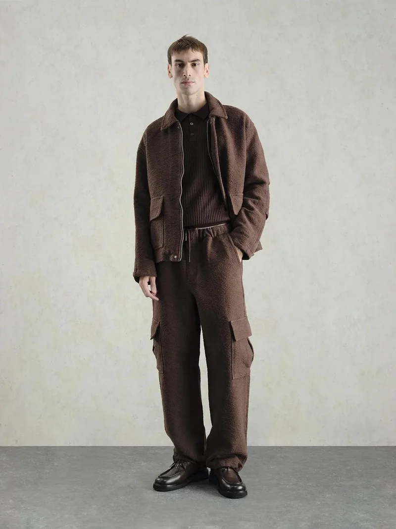 Giesto GIESTO Textured Jacquard Cotton Jacket